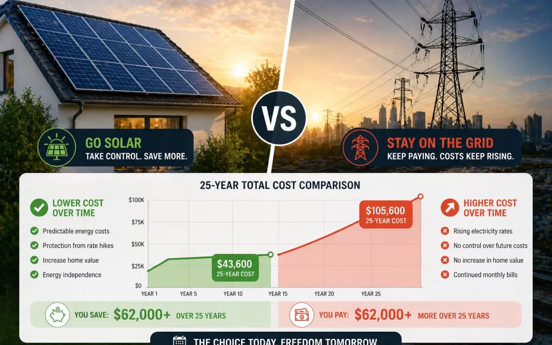 Solar vs. Staying on the Grid: A True 25-Year Cost Comparison